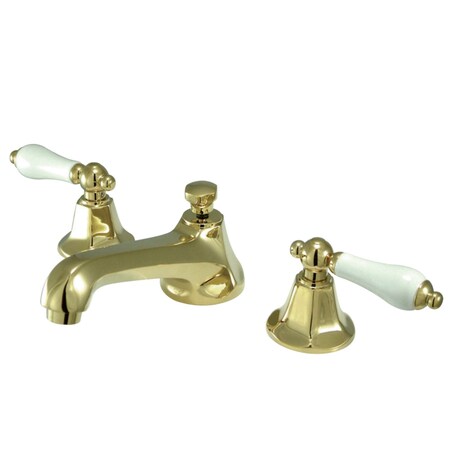 Kingston Brass KS4462PL 8" Widespread Bathroom Faucet, Polished Brass KS4462PL